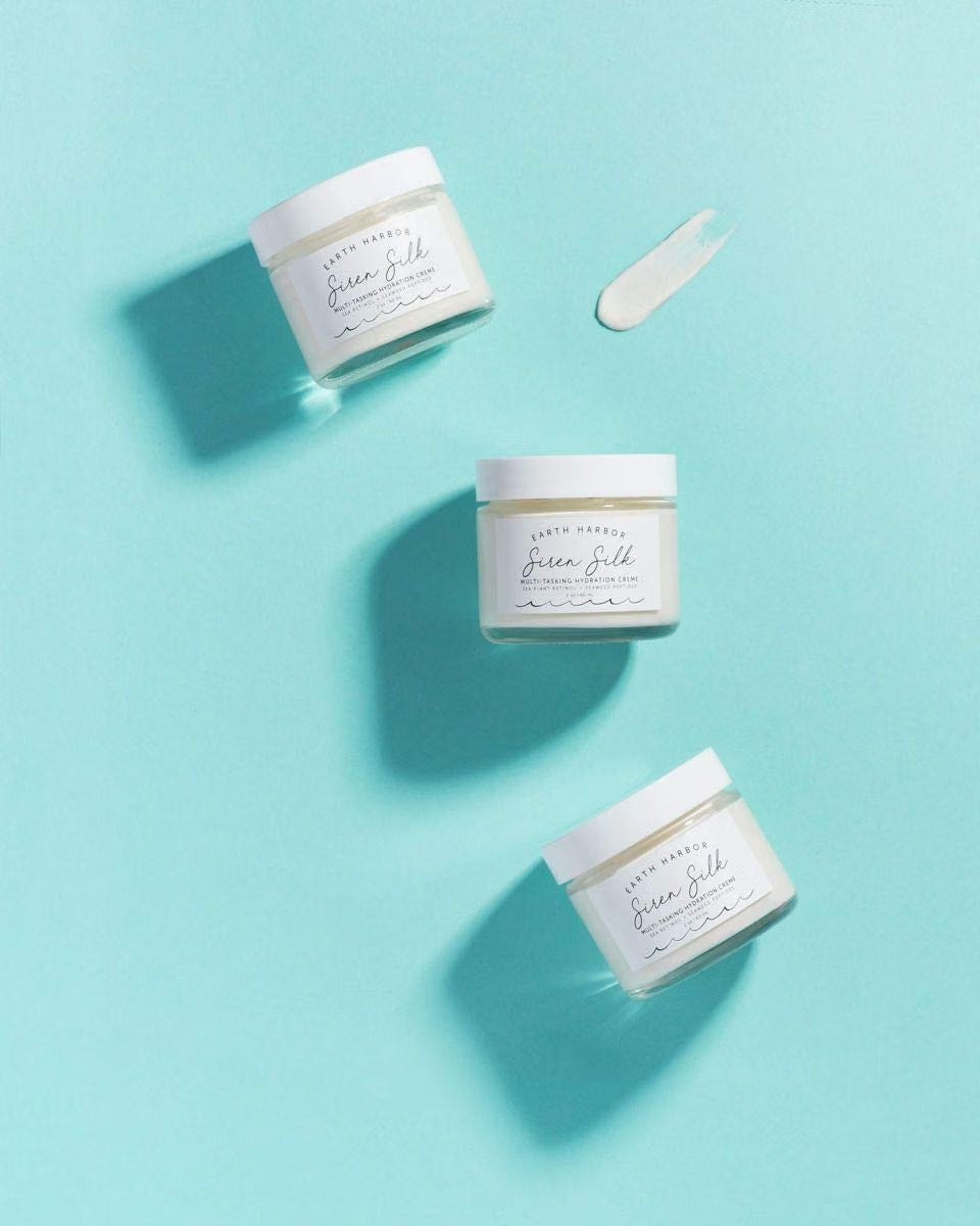 Earth Harbor SIREN SILK Multi-Tasking Hydration Creme Packed with 20 Botanical Actives, Vegan & Cruelty-Free Night Cream with Sea Retinol Alternative for Intense hydration, Fine Lines & Wrinkles