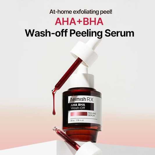 HEIMISH RX AHA BHA Wash-off Peeling Serum - Chemical Peel for Blackheads, Pore and Sebum, Gentle & Hydrating Face Exfoliant for Oily and Acne-prone skin, Korean Skincare