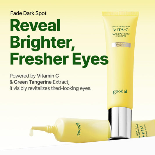 GOODAL Green Tangerine Vitamin C Dark Circle Eye Cream, Intensive Dark Circle Relief and Elasticity Treatment, Gentle, Non-irritating, Anti-Aging and Anti-Wrinkle Care