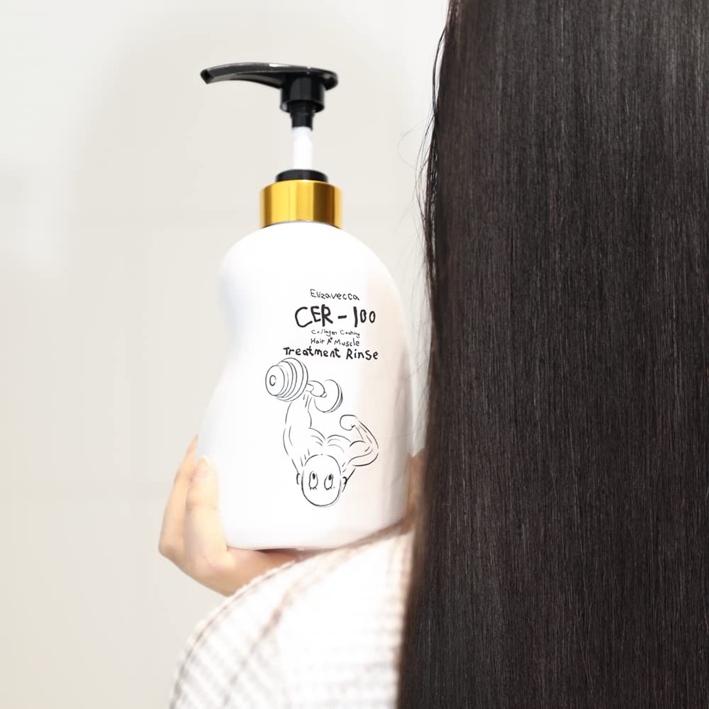 Elizavecca Collagen Coating Hair Treatment Rinse, Moisturizing Conditioner for Dry Damaged Hair