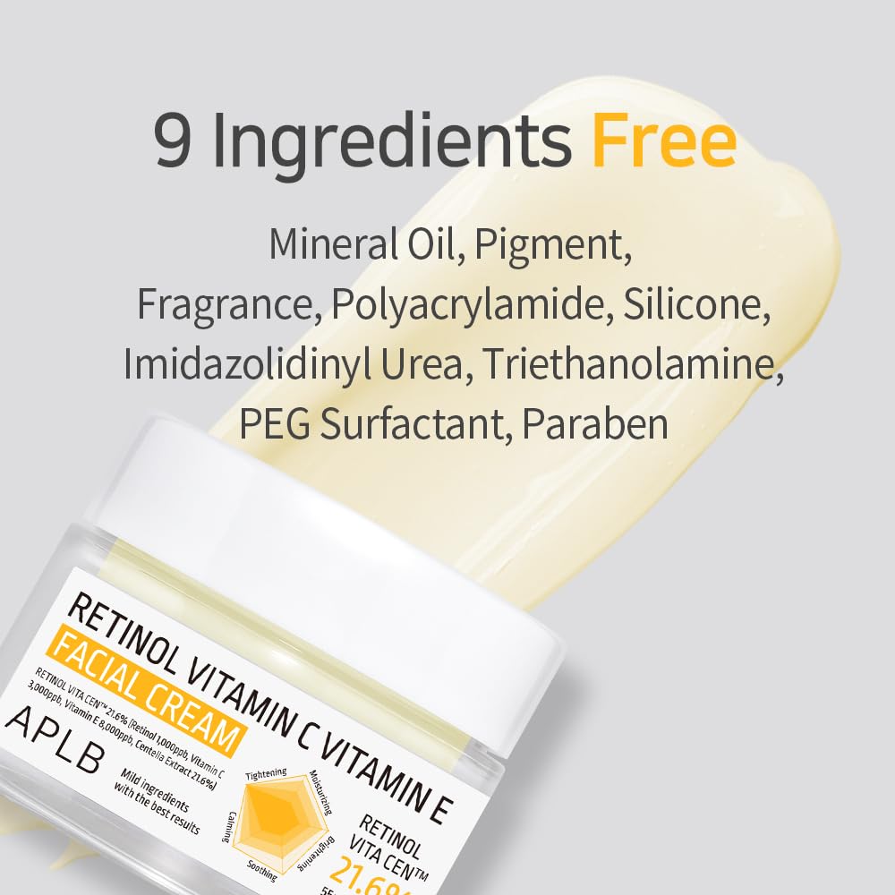 APLB Retinol Vitamin C Vitamin E Facial Cream - RETINOL VITA CEN™ 21.6%
