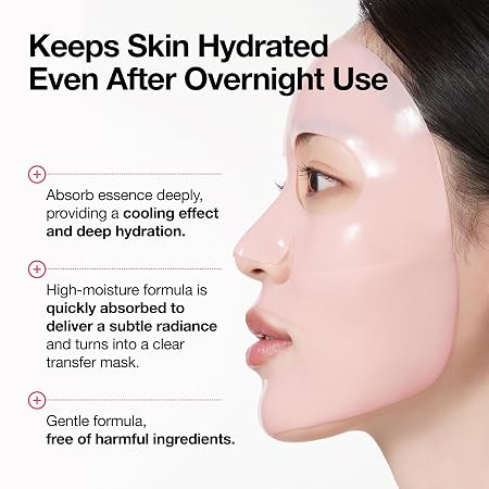 ANUA Peach 70 Niacin Brightening Collagen Mask, 1.34 fl.oz/4ea | Overnight Face Mask for Glass Skin, Niacinamide, Elasticity, Even Skin Tone, Natural Color, Korean Skincare