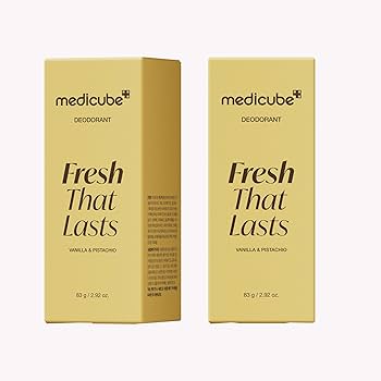 medicube Kojic Acid & Turmeric Aluminum-Free Deodorant | Vanilla & Pistachio Perfumed Stick, All-Day Odor Protection for Women & Men | Underarm Brightening Care