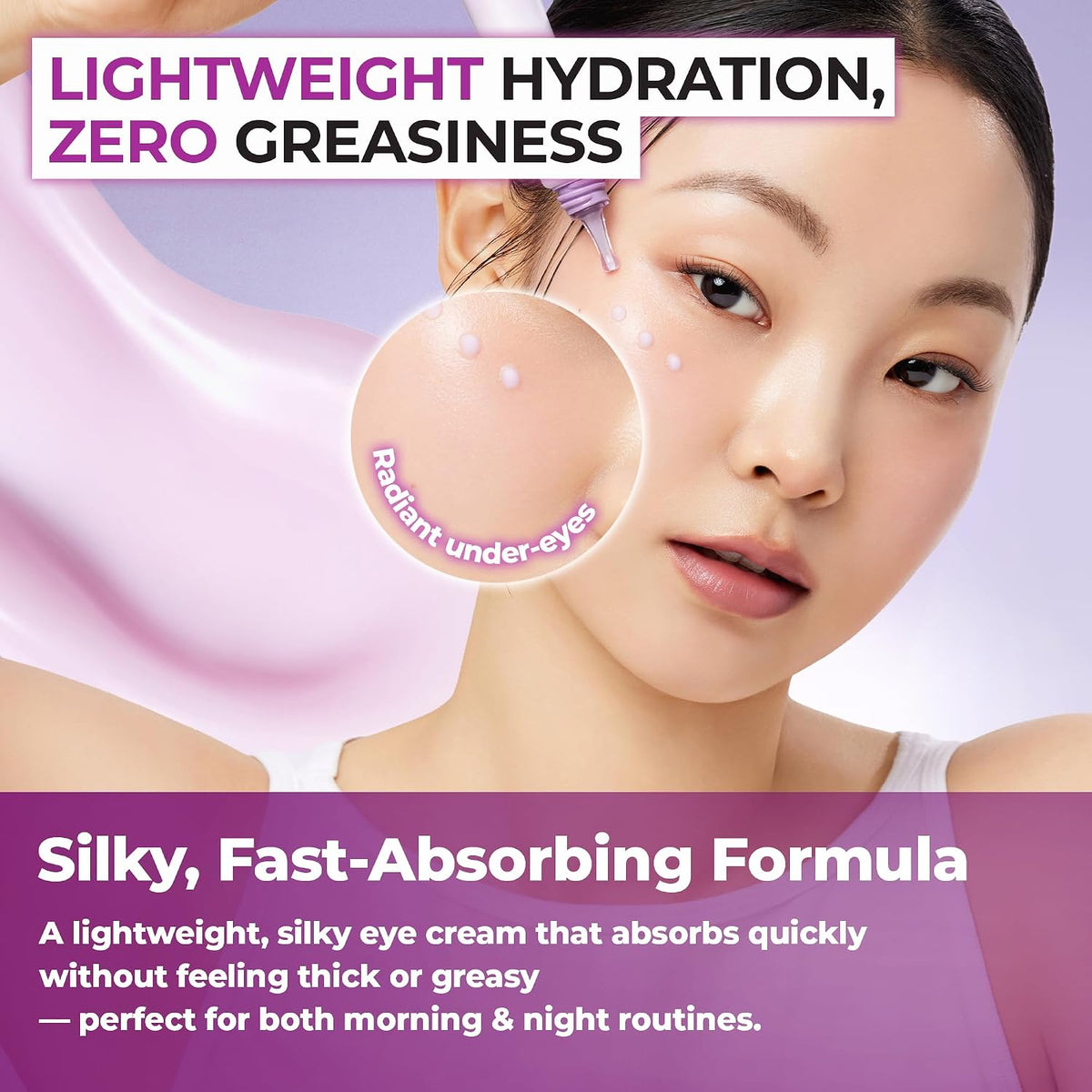 JUMISO Niacinamide Eye Cream for Dark Circles, Caffeine & Peptide