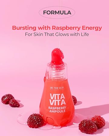 BE THE SKIN Vitavita Raspberry Serum, 11 Peptides + Vitamin B12, 1.01 fl oz