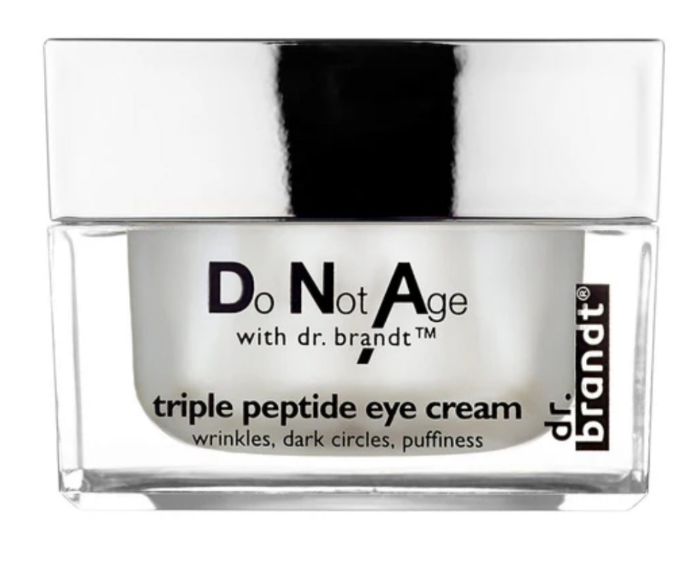 Crema para ojos con triple péptido Do Not Age del Dr. Brandt + Crema antiedad + Suero de perla transformador - Set de 3 piezas para el cuidado de la piel