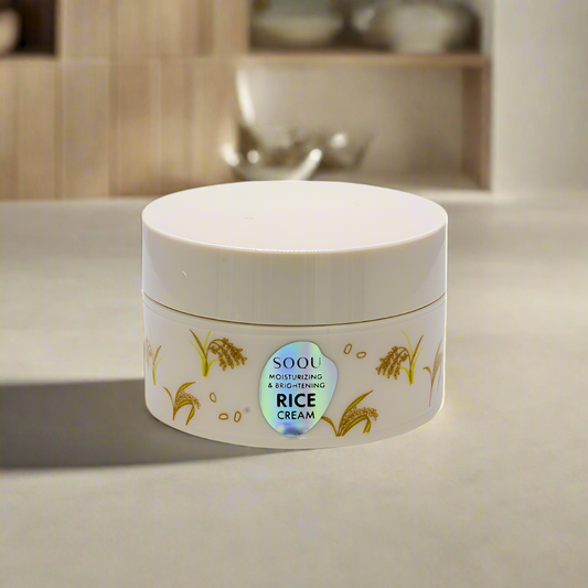 SOQU Moisturizing & Brightening Rice Cream - Nourishes your skin with rich hydration, making it brighter, clearer, and healthier