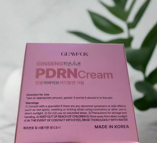 Glamfox Ginseng Revive PDRN Cream - Advanced Wrinkle Care, enhances skin elasticity, skintone and texture - New Product!