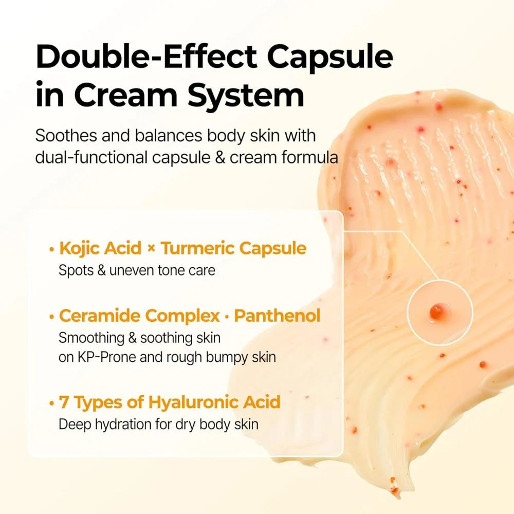 Dr. Melaxin Kojic and Turmeric Body Cream for Brightening and Evening Out Skin Toning - 200g
