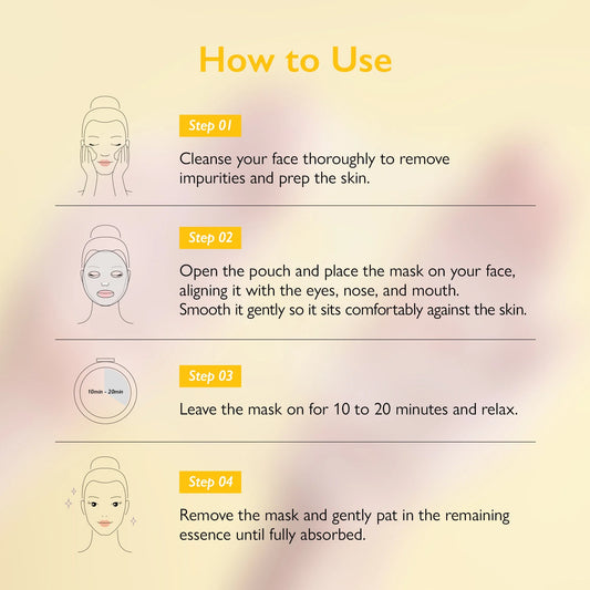 Genabelle Glutathione Ampoule Mask - 1 Mask - Lightweight, Intensive Exfoliating, Firming, Hydrating, Moisturizing Mask Sheet