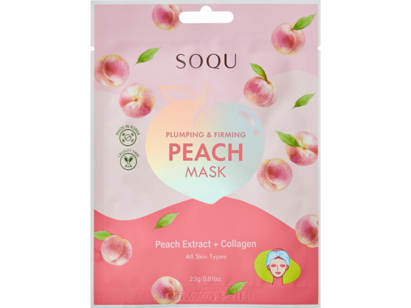 Soqu Plumping & Firming Mask, Peach Extract + Collagen