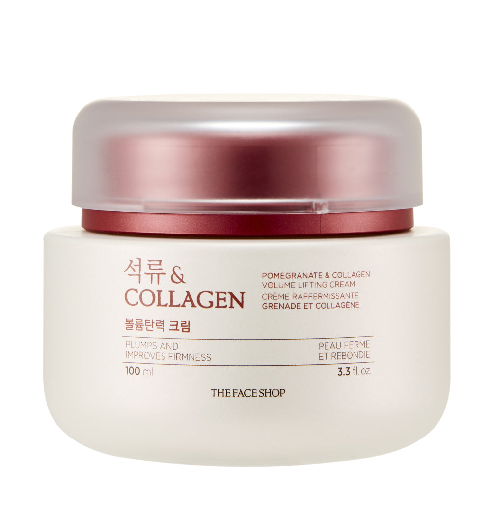 The Face Shop Pomegranate & Collagen Volume Lifting Cream - Lifting and Volumizing, Reduced Wrinkles, Brighter Skin