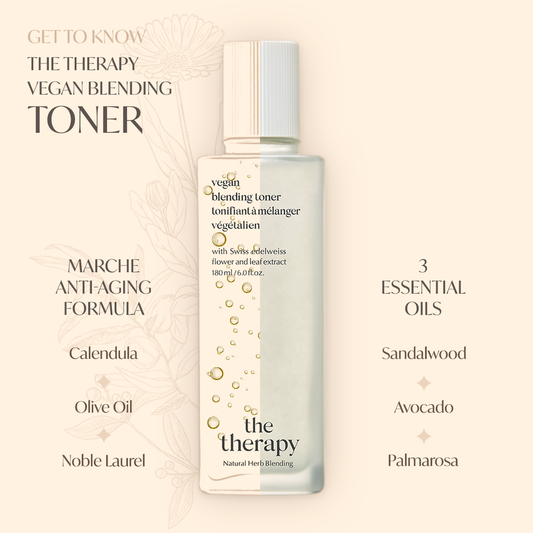 The Face Shop Therapy Vegan Blending Toner - Quickly soothes dry & sensitive skin, helps improve wrinkles