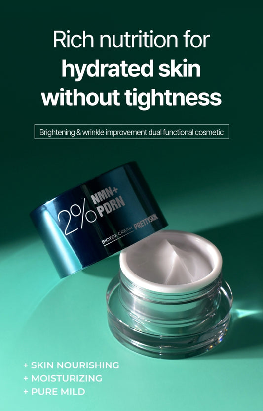 Prettyskin 2% NMN+ PDRN Biotox Cream - Anti-Aging and Skin Regeneration