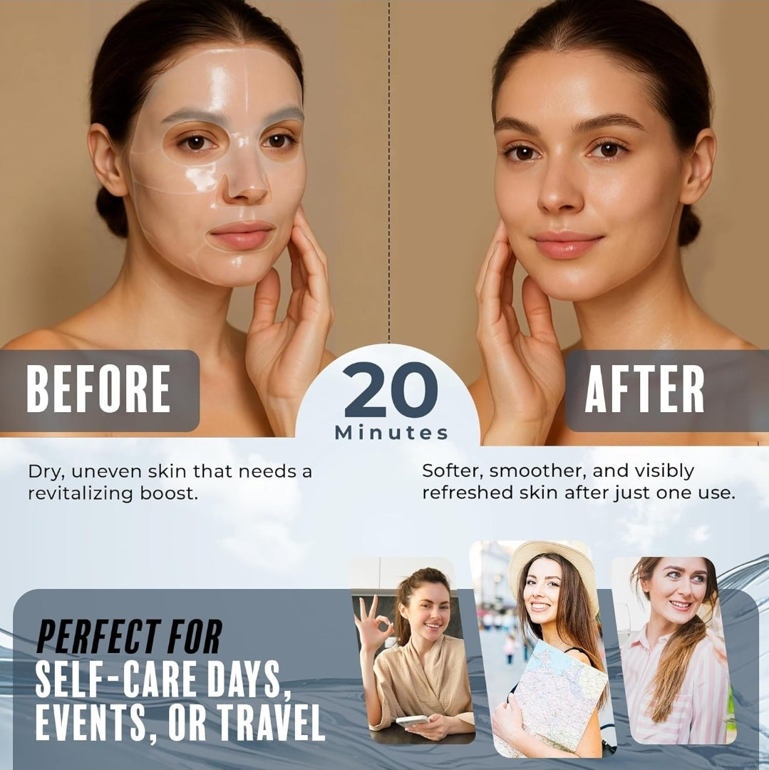 BioRadiant Magic Melting Hyaluronic Hydrogel Mask - Cooling & Soothing - 1 Mask