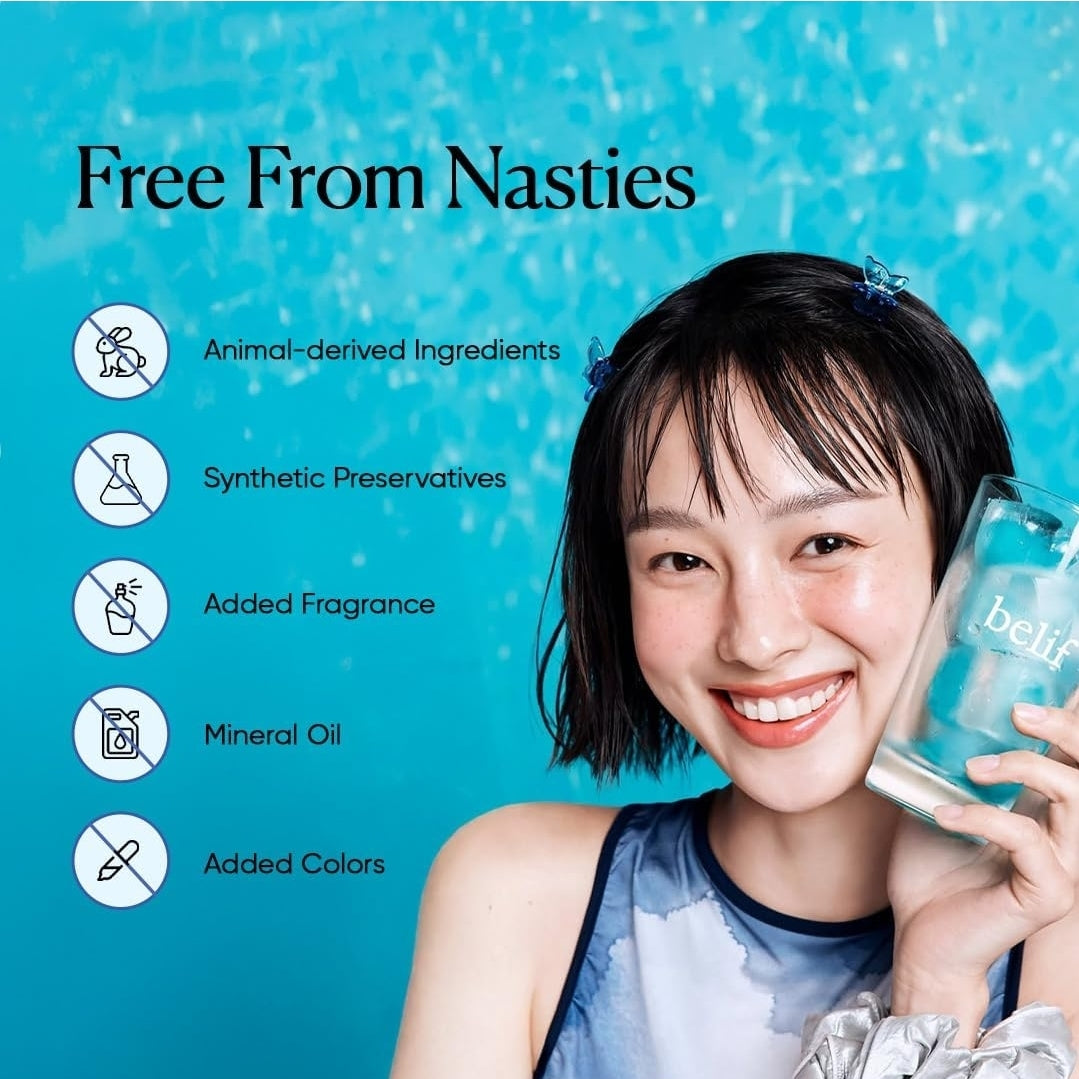 Belif Super Drops Multi-7 Hyaluronic Frozen Serum - Suero hidratante, calmante y desinflamante con péptidos y cafeína - 9 gotas