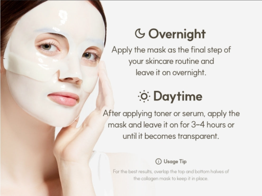 The Face Shop At Home Aesthetic Original Collagen Mask - Korean Glass Skin Essential, Peptide Hydrogel Mask for Firming & Skin Elasticity, Moisturizing - 1 Mask