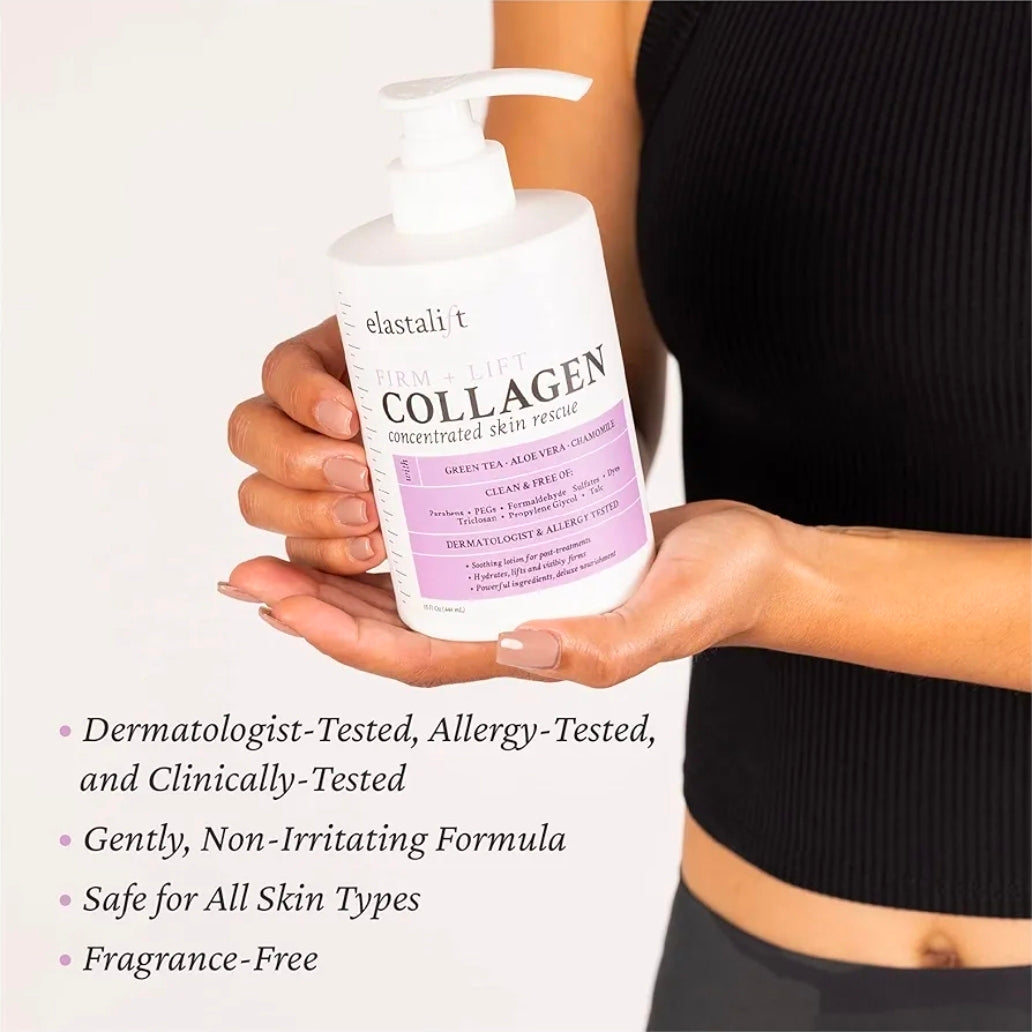 Elastalift Collagen Cream Skin Care Face Lotion & Body Lotion - Fragrance Free Skin Tightening Cream Collagen Firming Lotion Body Moisturizer For Crepey Skin, Stretch Marks, & Cellulite