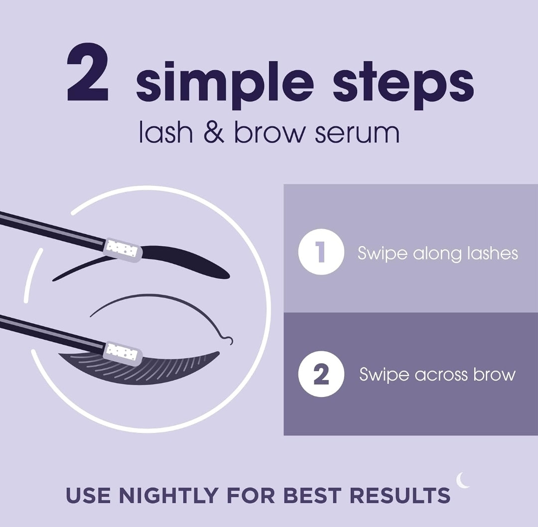 Bausch + Lomb LUMIFY Eye Illuminations - Sérum para pestañas y cejas con biotina, péptidos y ácido hialurónico