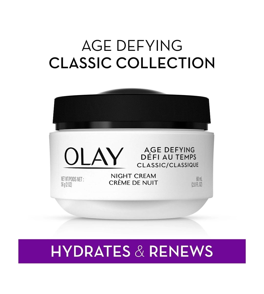 Olay Age Defying Classic Night Cream - Face Moisturizer for Fine Line & Wrinkle, All Skin Types