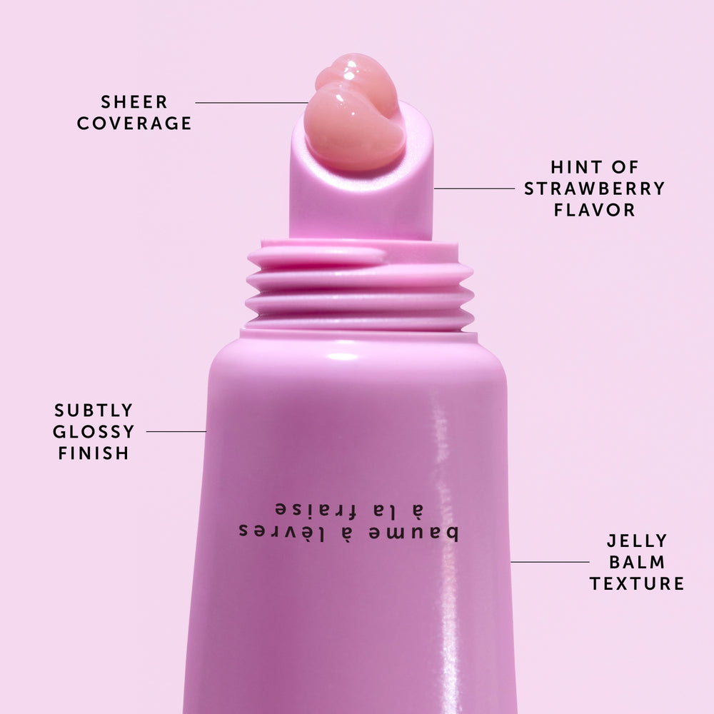 Herbivore Dream Jelly Strawberry Lip Balm - Instantly softens lips with plant-based butters and oils