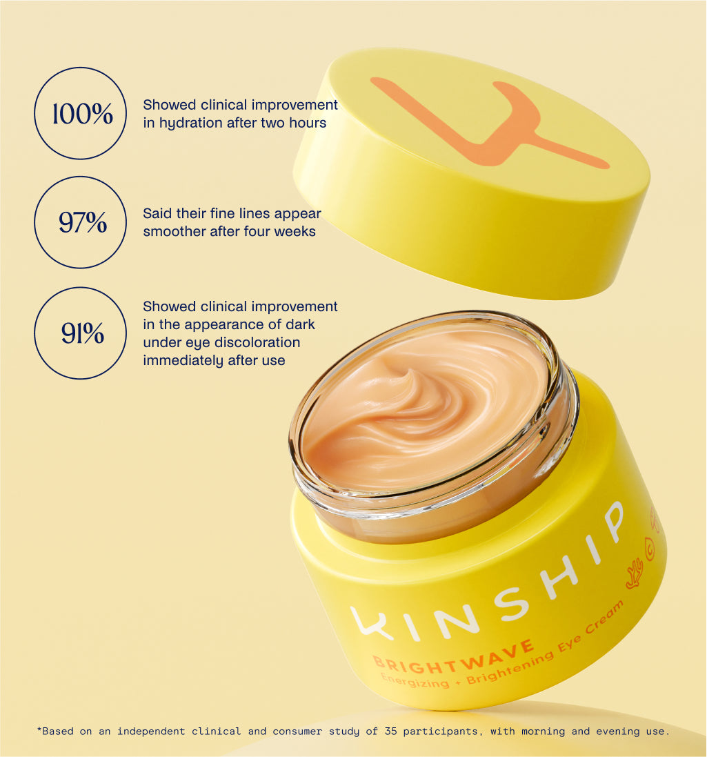 Crema energizante e iluminadora para ojos Kinship Brightwave con vitamina C
