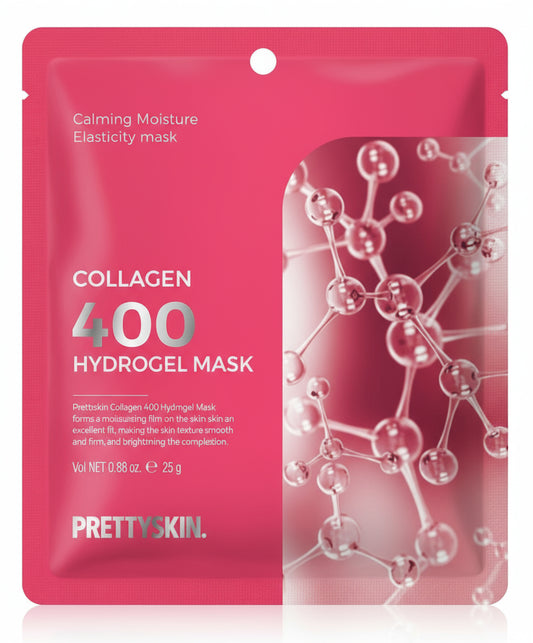 PRETTYSKIN Collagen 400 Hydrogel Mask – 400 Dalton Collagen + Panthenol Overnight Moisture & Firmness Support for Dry, Tired Skin - 1 Mask