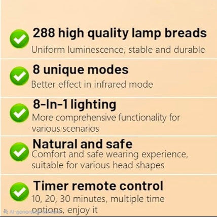 Led Light Therapy Face Mask - 7 Colors Portable Led Face Mask Light Therapy with Remote, Near-Infrared 850nm Wavelength with Timing Function for Anti-Aging Skincare at Home - 288 LED Beads