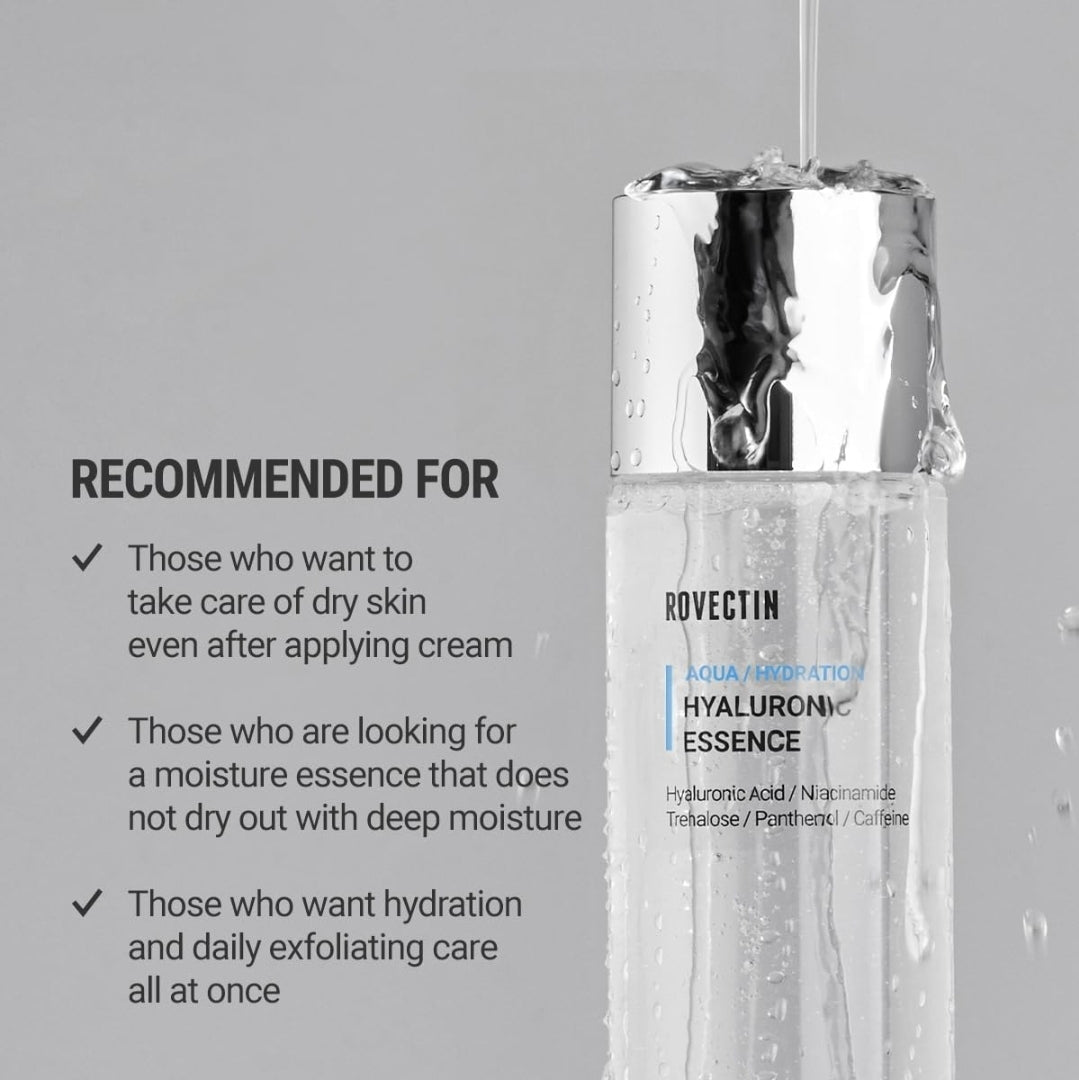 ROVECTIN Aqua Hydration Hyaluronic Essence - Enhance skin's texture with potent antioxidants, moisturizer, radiant complexion