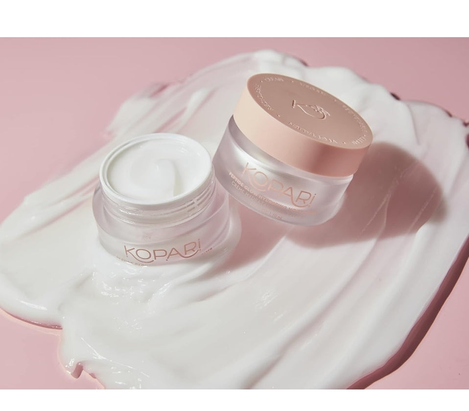 Kopari Peptide Glow Hydrating Moisturizer - Gel Cream Face Moisturizer to Hydrate & Smooth Skin, Hyaluronic Acid, Peptides
