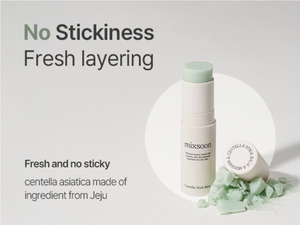 Mixsoon Centella Stick Balm - Caming Balm Soothing Care for Sensitive Skin Korean Glass Skin Care