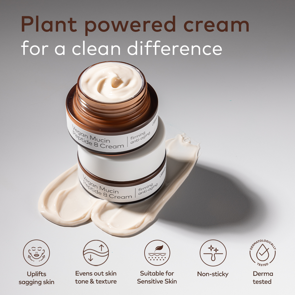 The Face Shop Alltimate Vegan Mucin Peptide 8 Cream - Hydrating, Firming Anti-Aging Cream