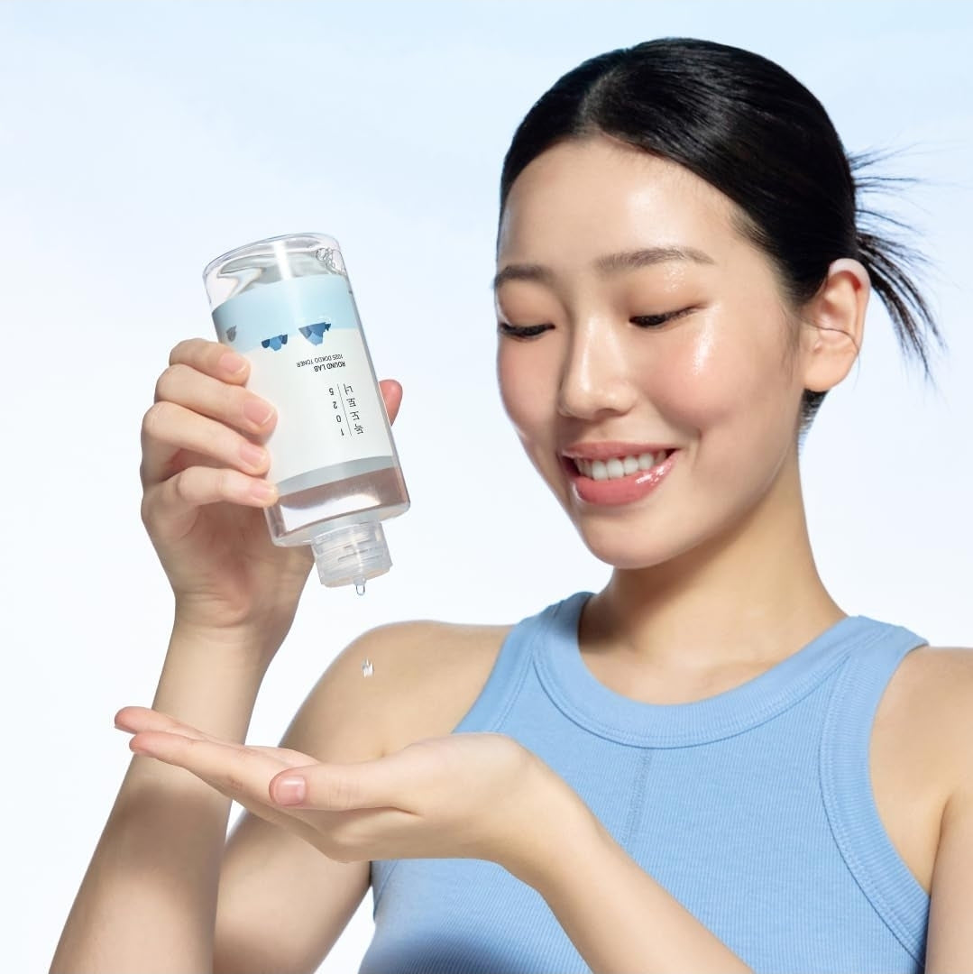 Round LAB 1025 Dokdo Toner + Dokdo Lotion Set - Gentle Exfoliating Dead Skin Cells Without Irritation, Hydrating, Watery Type Toner, Lotion, for Sensitive Skin