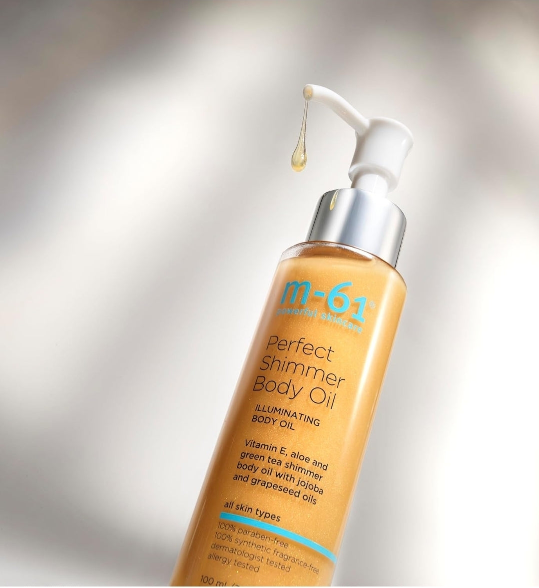 M-61 Perfect Shimmer Body Oil - Hydrating Soothing Glowy Body Oil - Quickly absorbed - Deep hydration, soothes and softens dry skin