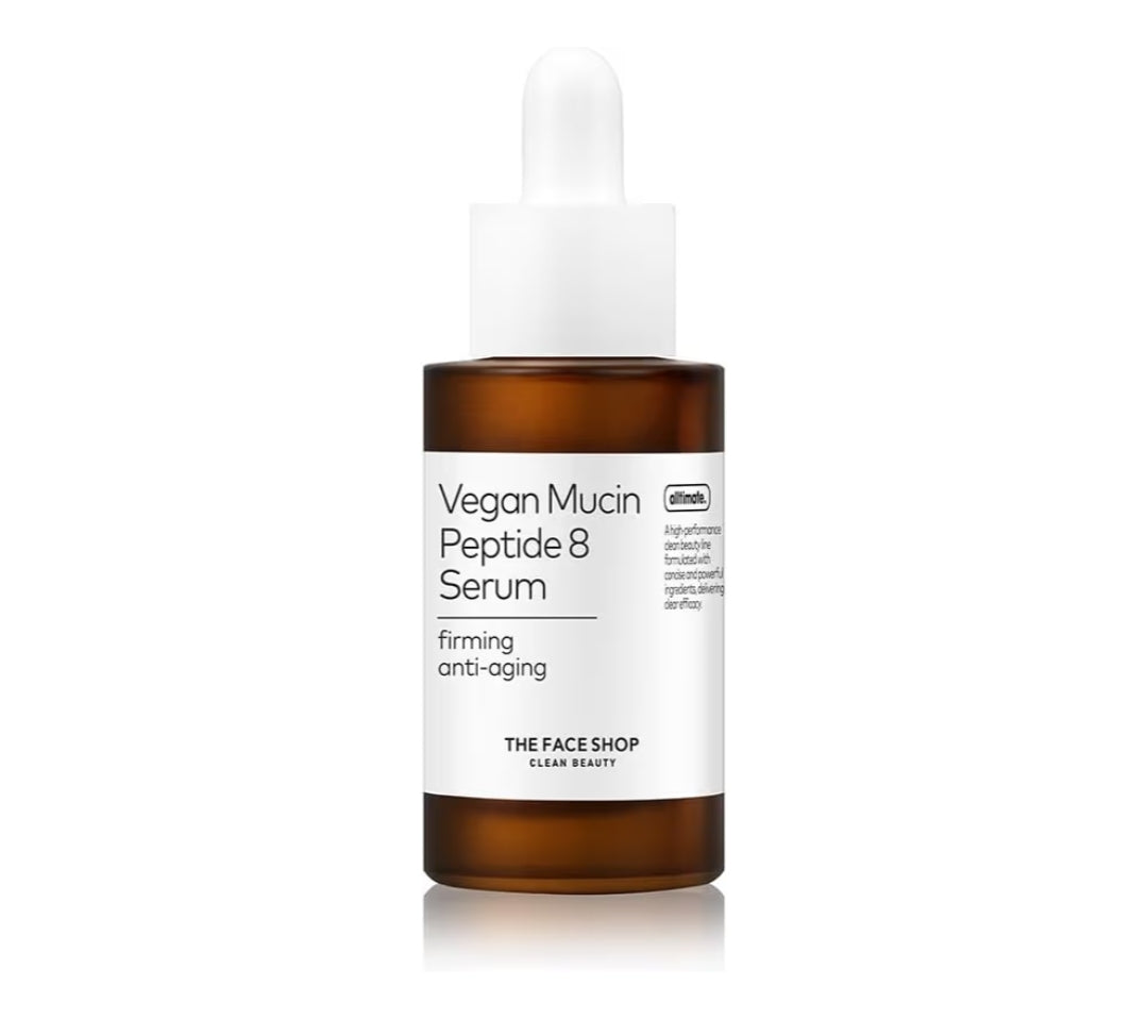 The Face Shop Alltimate Vegan Mucin Peptide 8 Serum - Hydrating & Firming, Anti Aging Serum