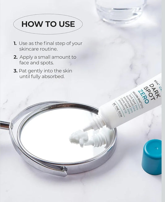 Be the Skin BHA+ Dark Spot Zero Cream - Pore Minimizer Face Moisturizer with Niacinamide, Tranexamic Acid - for Evens Skin Tone, Pore Tightening, Barrier Strenghtening