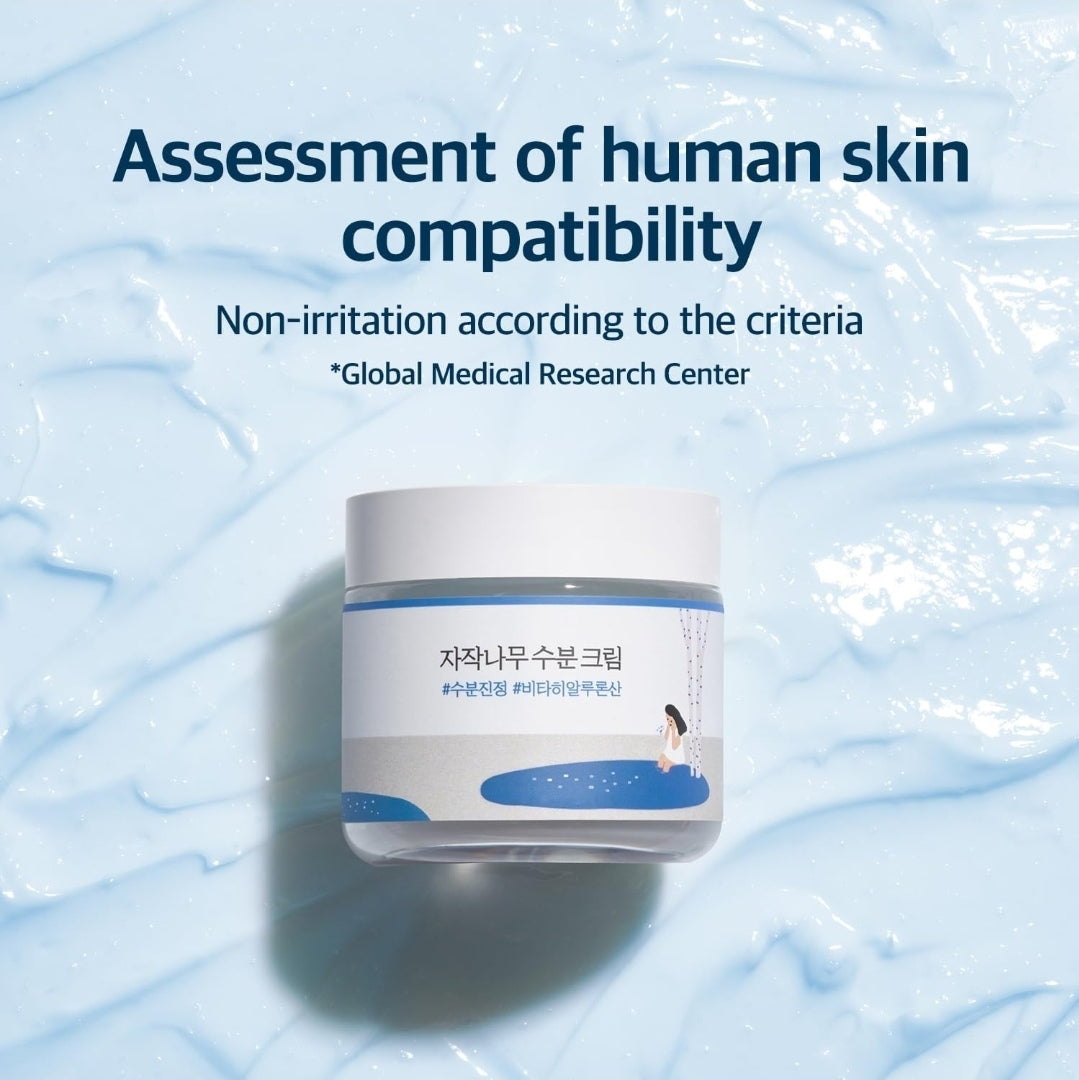 Crema hidratante de jugo de abedul Round Lab: hidratante facial profunda de 48 horas con savia de abedul y ácido hialurónico para pieles con tendencia acneica. Reduce el sebo, la grasa y los puntos negros.