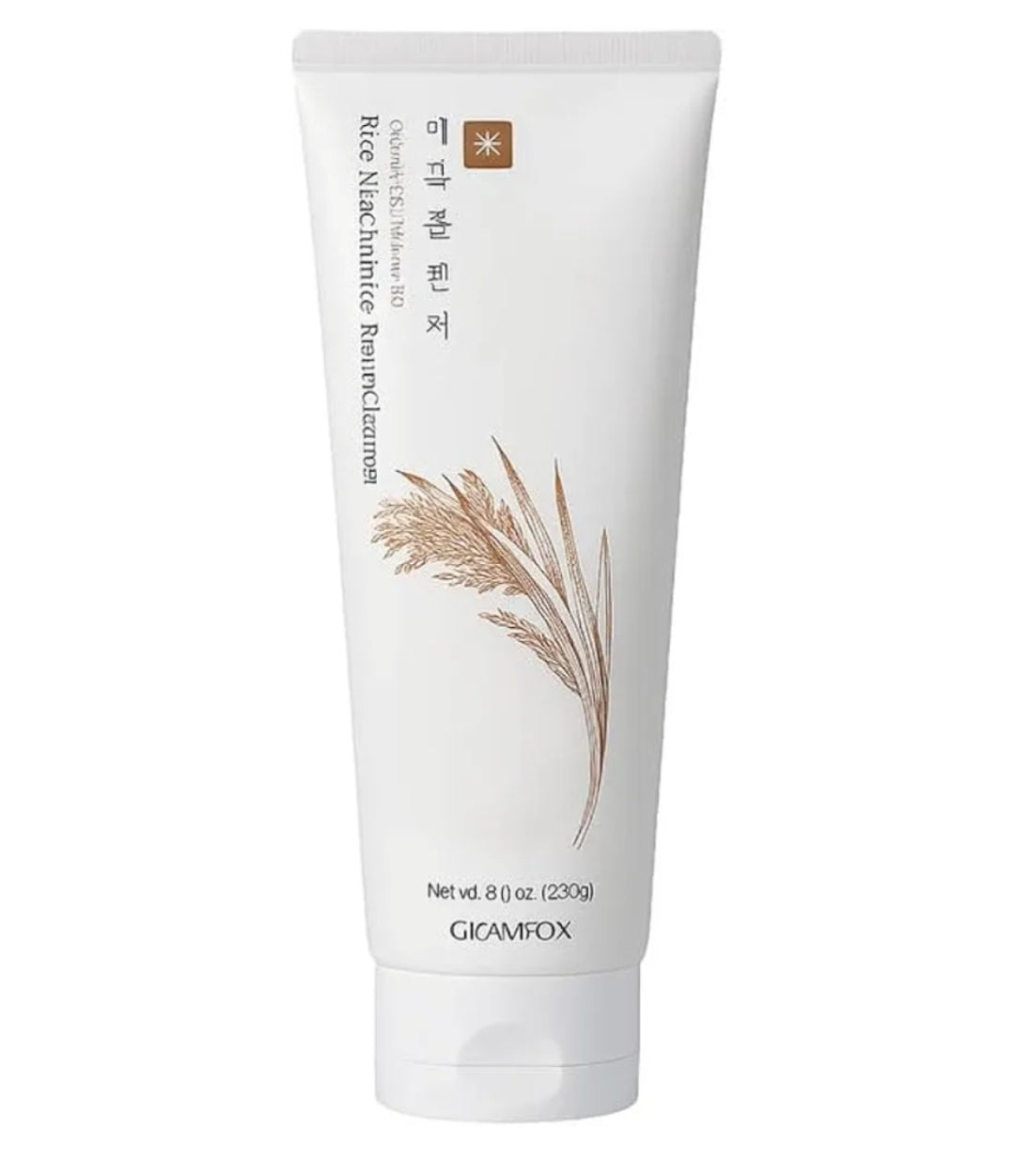 Glamfox Rice Niacinamide Foam Cleanser - Hydrating & Brightening Face Wash, Alcohol-Free, with Rice Bran Water & Ferment