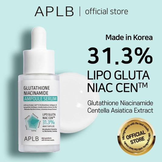 APLB Glutathione Niacinamide Ampoule Serum - Long lasting moisturizing - Improves elasticity & texture