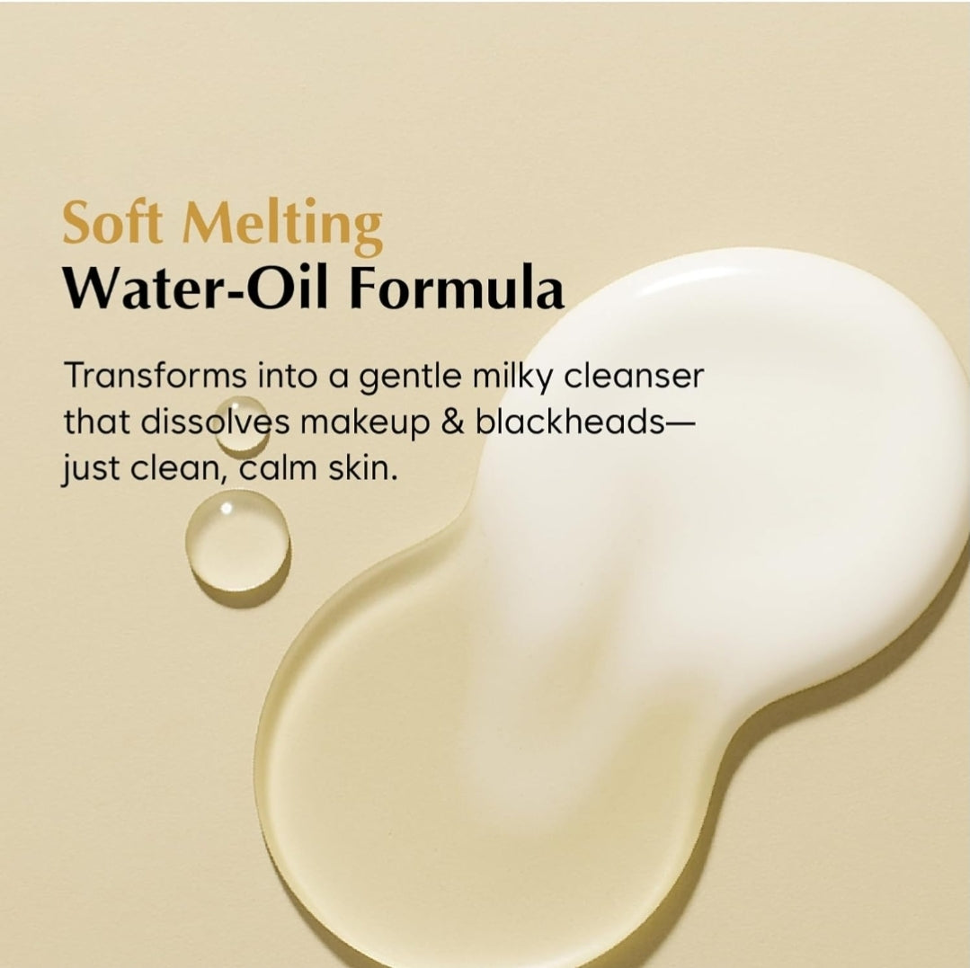 MIDHA Rice Cleansing Oil - Gentle Makeup Remover, Hydrating, Lightweight, Plant-Based, Moisturizing First-Step Cleanser, Balanced Skin with Residue-Free, Sebum Care Formula
