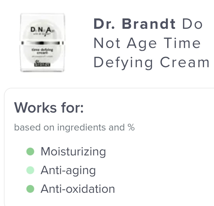 Crema antiedad Dr. Brandt Do Not Age que desafía el tiempo