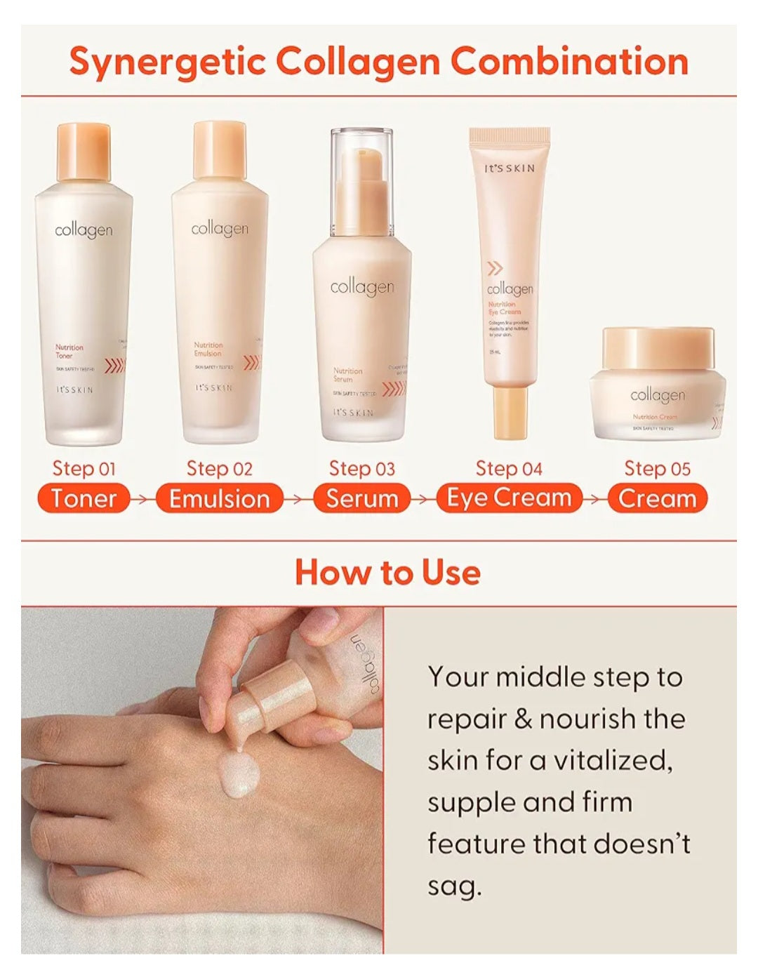 ITS SKIN Collagen Nutrition Serum - Intense Lifting & Anti-Wrinkle Revitalization, Hydrating, Moisturizing
Anti-aging, Marine, Moisturizing, Provide Nutrients