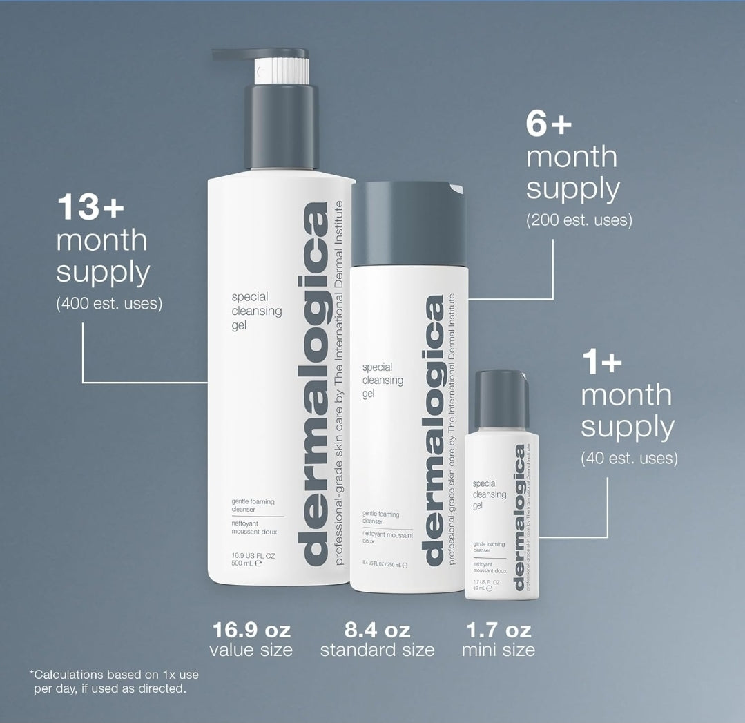 Gel limpiador especial Dermalogica suave - Jabón facial espumoso para mujeres y hombres - Deja la piel suave y limpia - 50 ml
