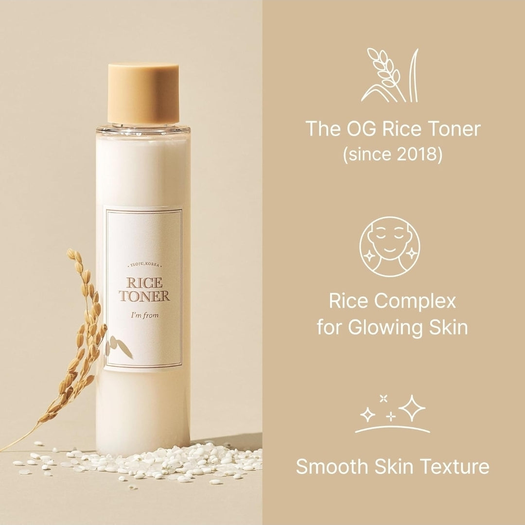 I'm From Rice Toner - Is a brightening and hydrating toner that helps to target dull, irritated, or aging skin