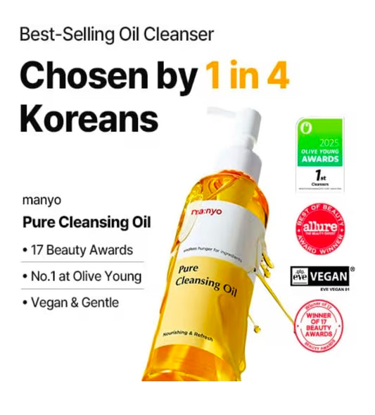 MANYO Pure Cleansing Oil, Natural Oil Cleanser for Face, Makeup Blackhead Remover