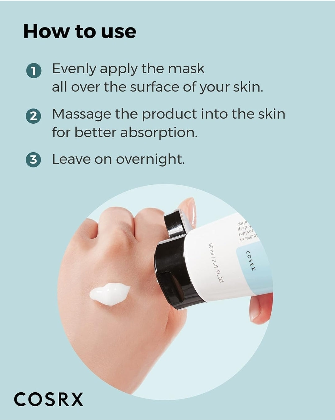 Mascarilla de spa nocturna de arroz nutritiva definitiva de COSRX: extracto de arroz al 68 % y niacinamida al 2 %