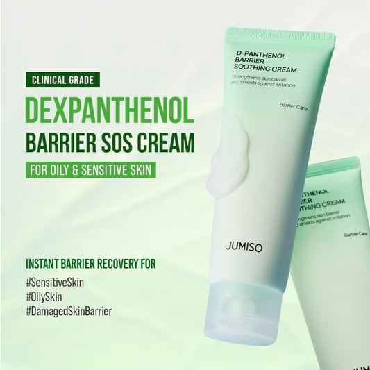 JUMISO D-Panthenol Barrier Soothing Cream – 5 Ceramide Complex+Cica+Squalane, Lightweight Gel Daily Moisturizer for Sensitive & Acne-Prone Skin, Non-Greasy Barrier Support