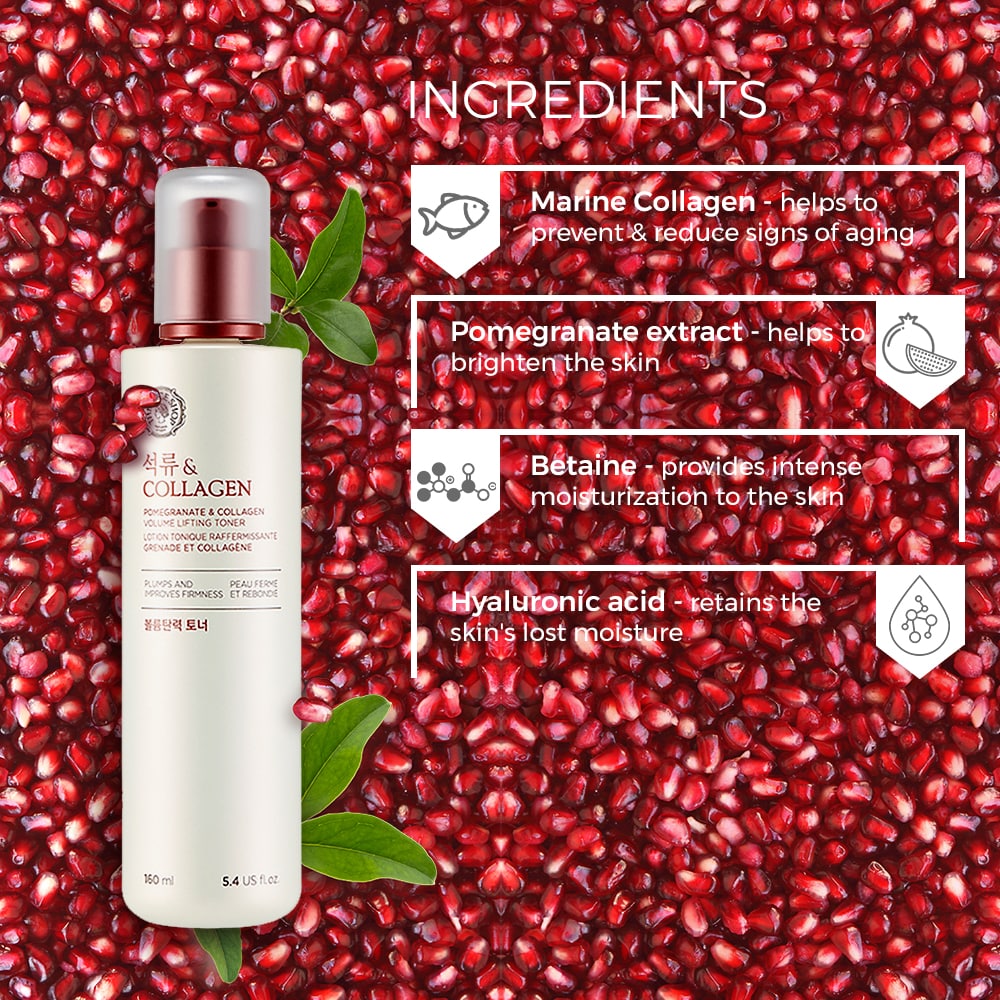 Tónico reafirmante con granada y colágeno de The Face Shop