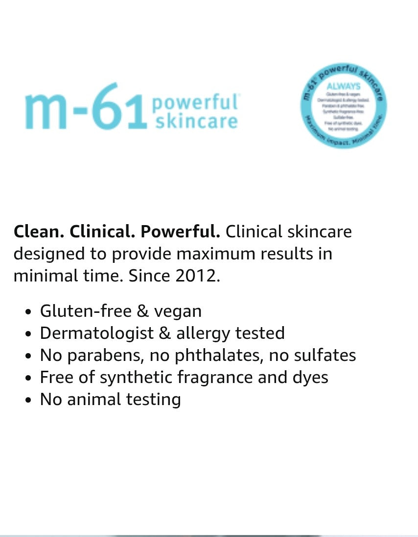 M-61 PowerGlow Peel - Immediately improves skin cell exfoliation. Exfoliates, resurfaces, clarifies, and firms