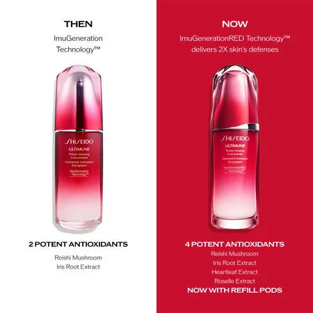 Shiseido Ultimune Power Infusing Concentrate Serum 2.5oz - Powerful Antioxidant and Hydration - Visibly reduces signs of aging, amplifies hydration and boosts
